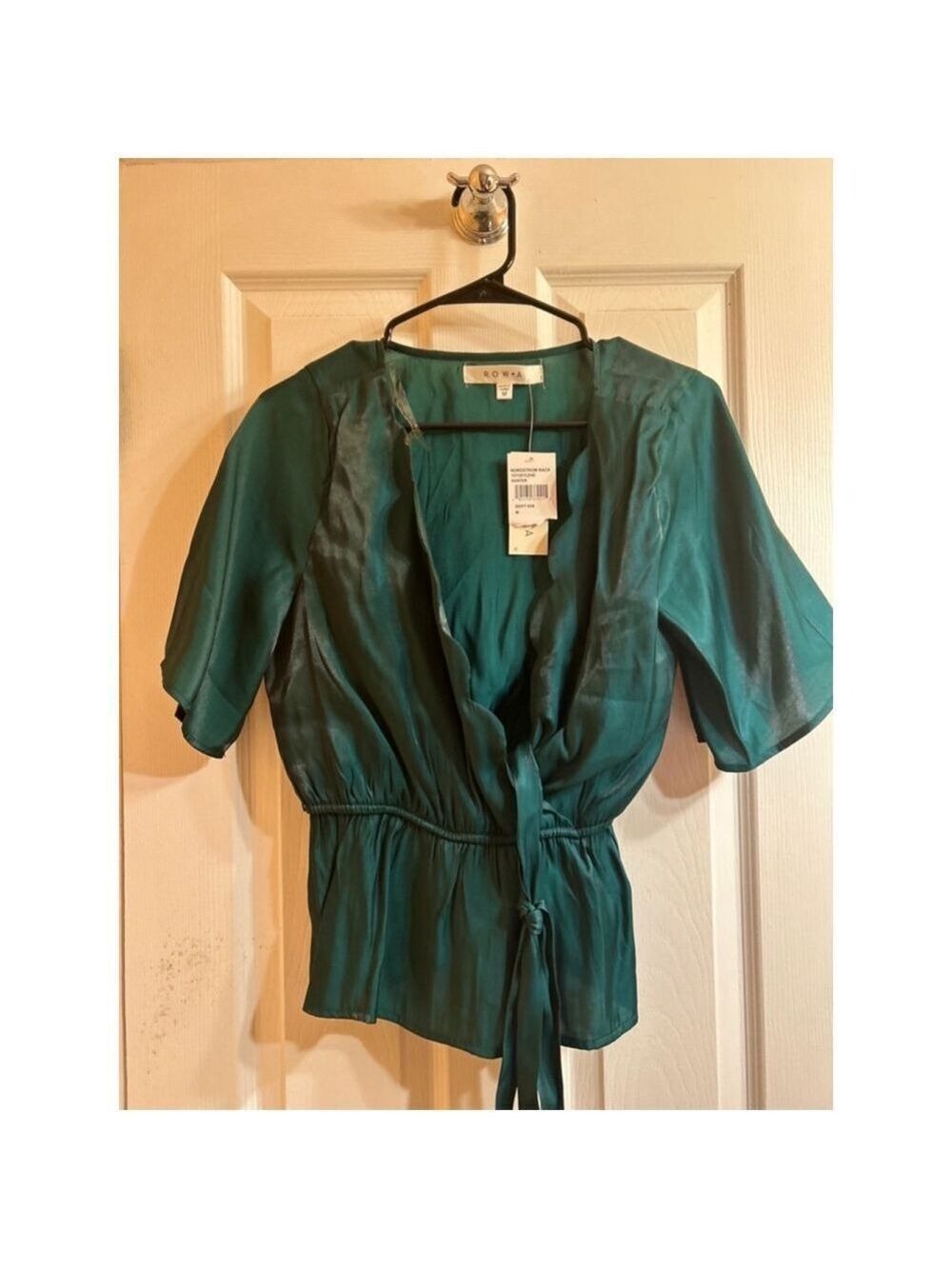 Women's Row A Blouse Size M Green